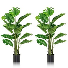 5FT Artificial Tree 2-Pack Faux Monstera Deli...