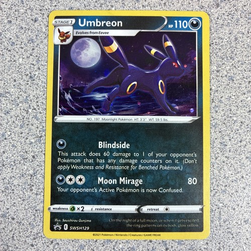 Umbreon Black Star Promo SWSH 129 Sword & Shield Pokemon Card NM Mint 2021