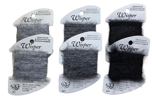 Rainbow Gallery Wisper Kid Mohair Lot of 10 Needlework Fuzzy Thread 20 Yards - Picture 2 of 3