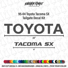 TAILGATE DECAL KIT for 1995-2004 TOYOTA TACOMA SX Sticker Emblem First Gen Yota