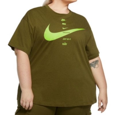 New Women's Nike Sportswear Plus Size Swoosh Logo T-Shirt Size 1X,2X MSRP:$40.00