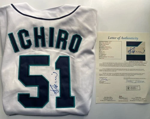 ICHIRO SUZUKI Autographed Signed Japan Star Seattle Mariners Baseball Jersey COA