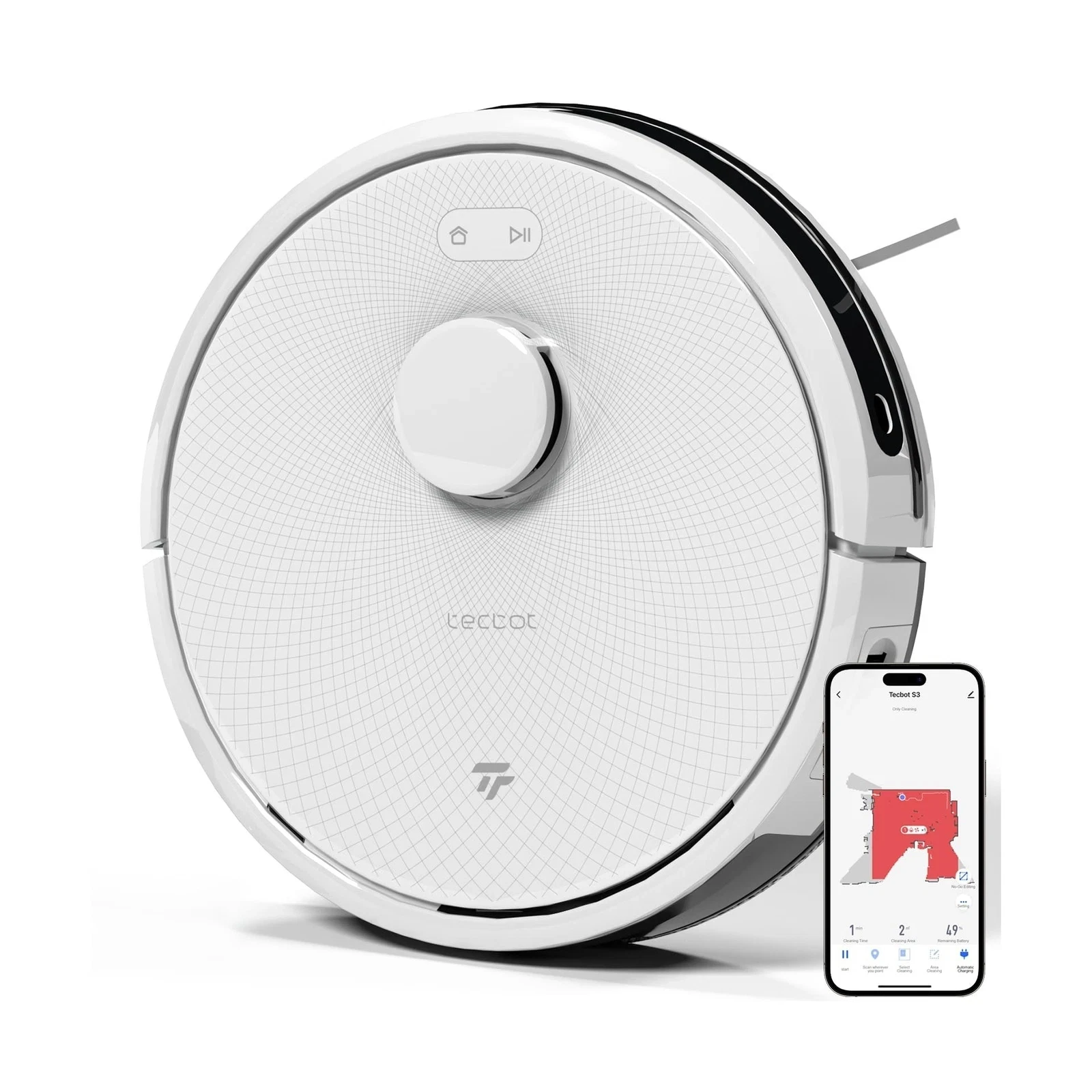 TECBOT S3 PRO Robotic Vacuum Cleaner, LiDAR Navigation, 150mins Runtime
Opens in a new window or tab