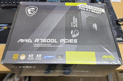 MSI - MAG A750GL PCIE 5 750W ATX 3.1 Full Modular 80+ Gold Gaming Power Supply