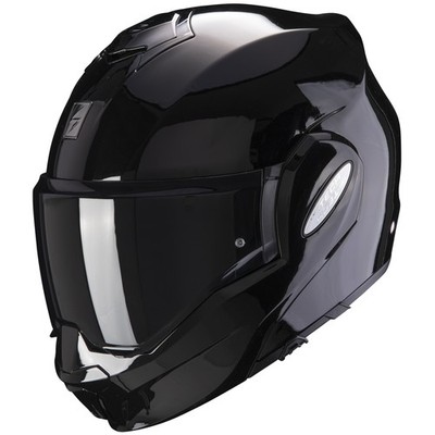 Scorpion Exo-Tech Evo Solid Schwarz Motorradhelm Klapphelm Sonnenvisier