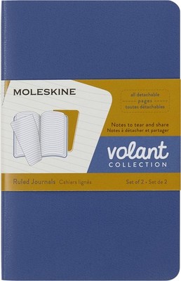 Moleskine Volant Journal, Soft Pocket, Forget-Me-Not Blue / Amber Yellow 