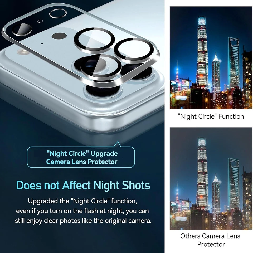 Wholesale LOT Camera Lens Glass Protector For iPhone 17 16 15 14 13 12 Pro Max - Image 4 of 4