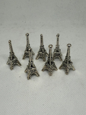 DIY Paris Eiffelturm Anhänger Charm groß 7 Stück