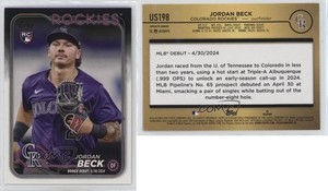 2024 Topps Update Debut Golden Mirror Image Variation Jordan Beck Rookie RC