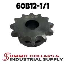 #60 Roller Chain Sprocket B Type 1" Bore 12 Tooth 60B12-1/1