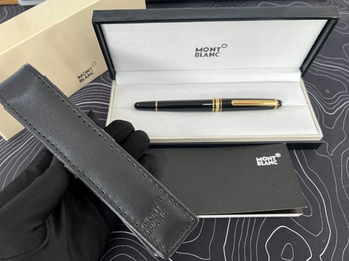 Montblanc Meisterstuck 163P Gold Finish Rollerball Pen+ MB Pouch Pen Leather - Picture 6 of 6