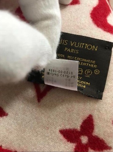 Louis Vuitton × Supreme Blanket Wool Cashmere MP1884 W55.1"xH70.1" New No Tags - Picture 5 of 6