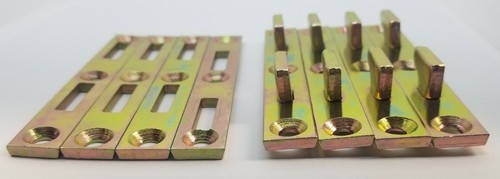 4" Inch Zinc Plated Steel Bed Rail Fastener KIT bedfasts brackets hooks holes mo - Picture 2 of 8