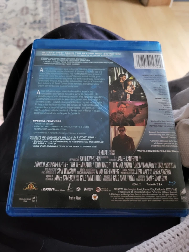 The Terminator (Blu-ray with Lenticular Slipcover, 1984) Arnold Schwarzenegger - Image 2 of 3