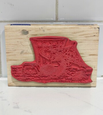 House Of Mouse Wood Rubber Stamp Keeping Cool 2002 HMLR10007  display picture 1