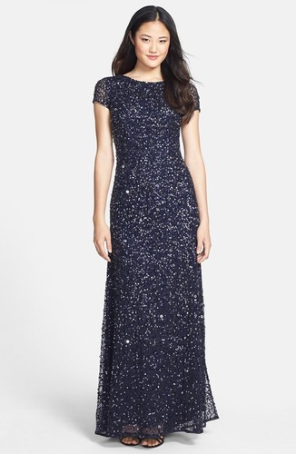 NWOT gunmetal navy Adrianna Papell 