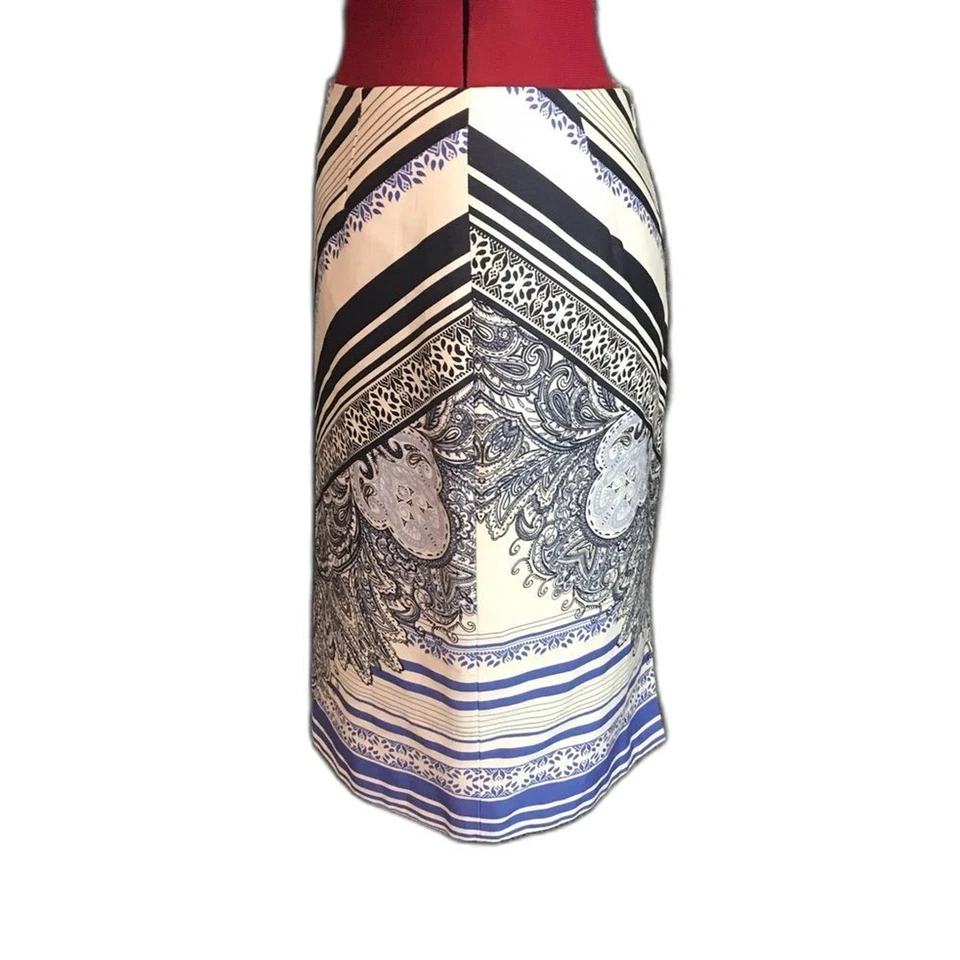 Юбка ANTONIO MELANI женский размер 4 разноцветный геометрический карандаш - Изображение 4 из 4