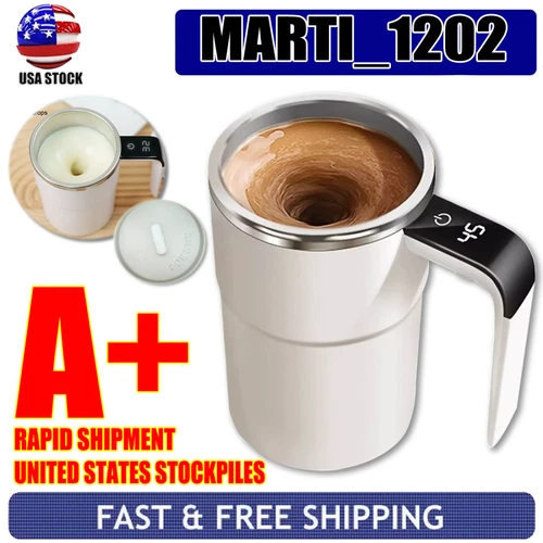 Automatic Magnetic Electric Self Stirring Mug Cup Mixing Coffee Milk Tea Beer - Picture 2 of 14