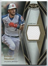 2022 Topps Tier One Relics T1R-DS Dansby Swanson GU 096/349 Atlanta Braves