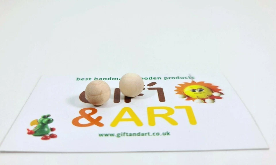 Plain Natural Wooden Craft Balls Beads WITH NO HOLE SIZE 6mm - 55mm. DIY - Image 3 of 4