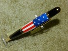 Manhattan Ballpoint Twist Pen with Stars and Stripes Body & Gold & Black Trim — photo 5