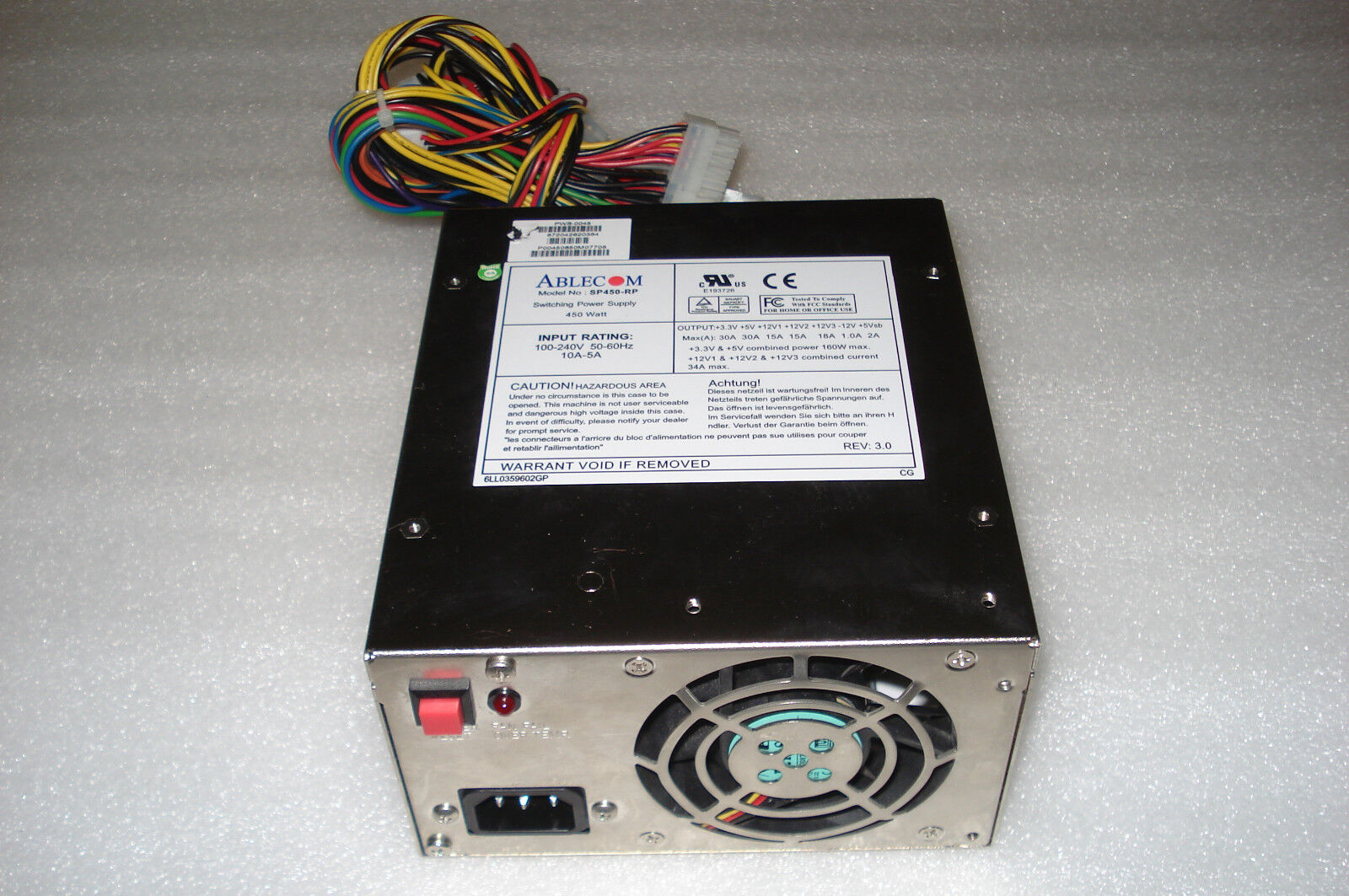 ABLECOM SP450-RP SWITCHING POWER SUPPLY 450W