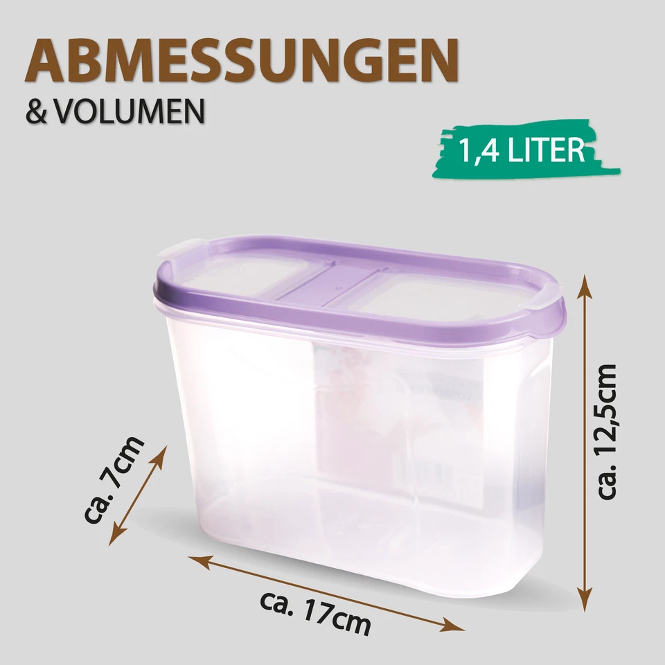 Vorratsdosen 1,4 - 4,5 L Müslispender Schüttdosen Müslidosen Frischhaltedosen - Bild 2 von 4