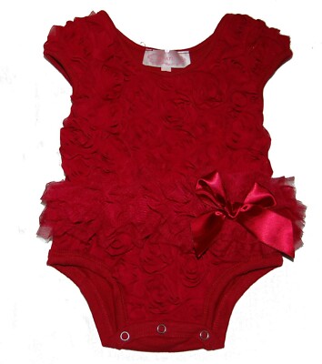 Popatu baby girl 6 9 Month Bordo Raffle tutu 1 piece Bodysuits NEW