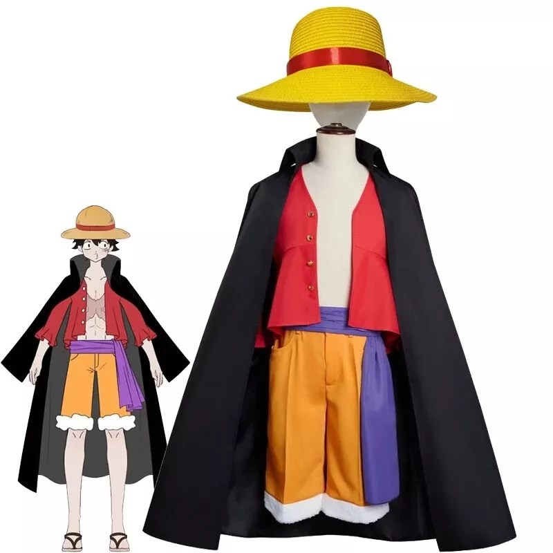 Men Kids Halloween Party One Piece Monkey·D·Luffy Suit Cosplay