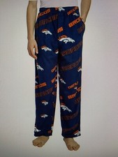 Denver Broncos NFL Men's Fleece Lounge Pajama Sleep Pants, New With Tag