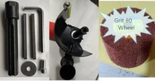 Burnishing Wheel Grit 80 with grinder to burnisher conversion adapter 5/8"-11 
