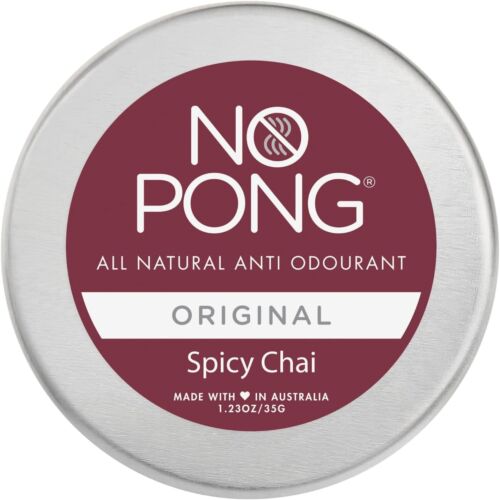 No Pong Spicy Chai Original All-Natural Deodorant, Paraben, Aluminum and Plastic - Picture 1 of 4