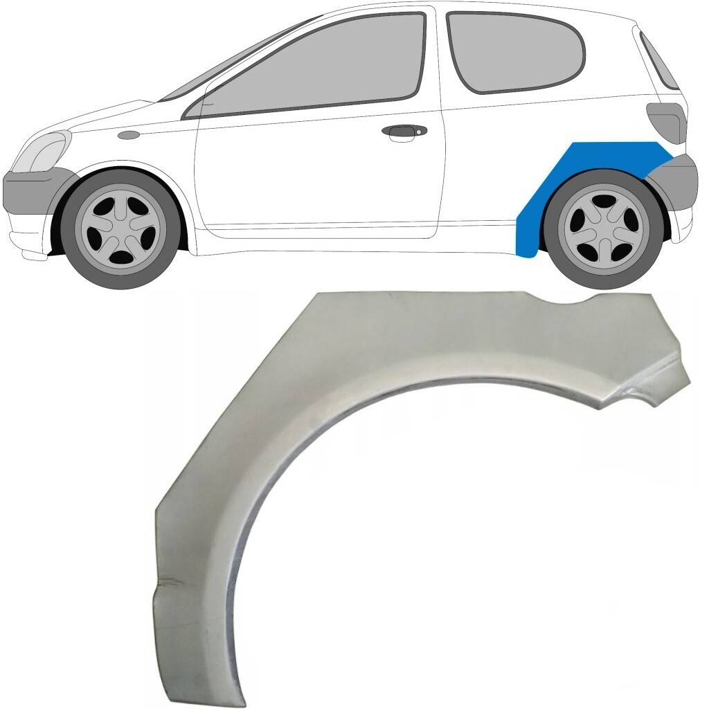 TOYOTA YARIS 1999-2005 3 DOOR REAR WHEEL ARCH REPAIR PANEL REAR WING / LEFT LH