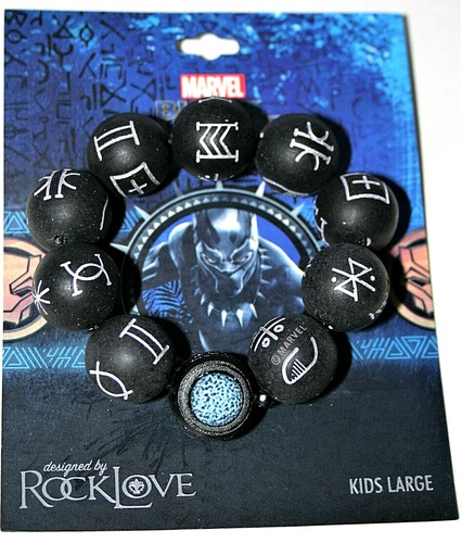 Marvel Comics schwarz Panther Leuchten im Dunkeln Perlenarmband neu MOC Kinder Größe Lg - Bild 2 von 3
