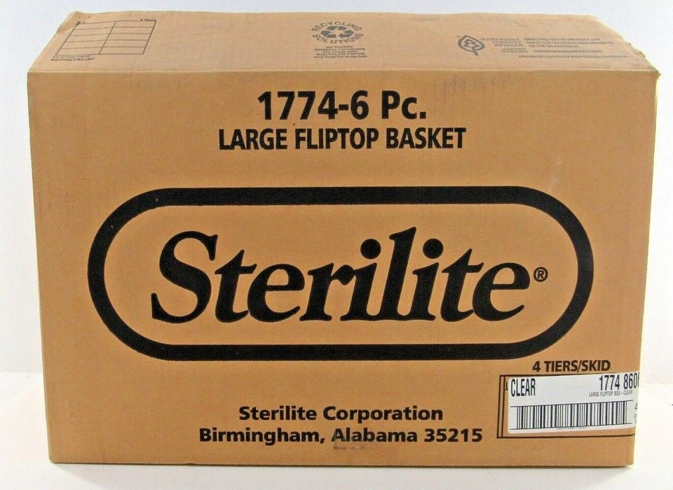 Sterilite Large Clear Flip Top Basket 1776   Pick 1 or 6 pieces  NEW - Image 3 of 4