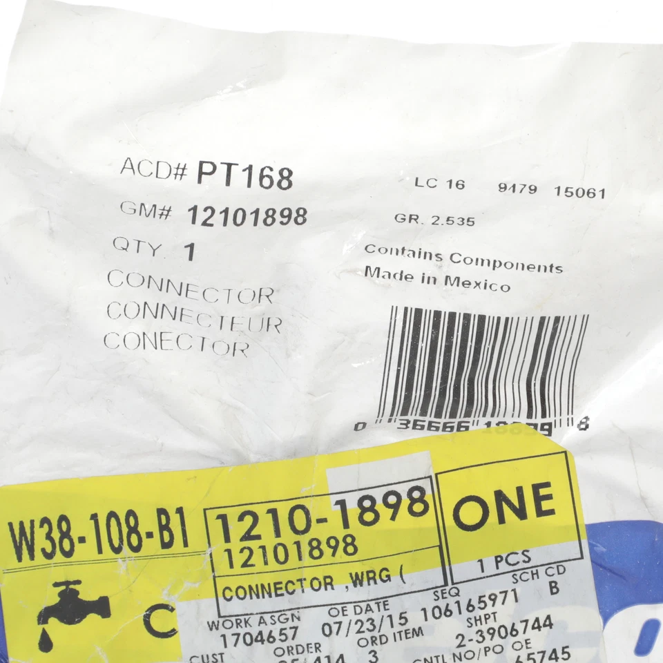 OEM NEW 1992-2021 GM Front Head Light Lamp Socket Connector Assembly 12101898 - Image 4 of 4