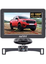 AMTIFO Backup Camera HD 1080P With Monitor for Car Truck Camper Minivan