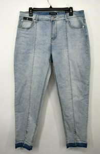 Baccini Womens Blue Wash Jeans Regular Fit 5-Pocket Ankle Stretch Denim  Pants 14 | eBay