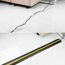 Floor Cord Protector, Stageek 4 Ft Floor Cable Cover Flexible PVC Duct Cord P...