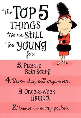 #ad Funny Happy Birthday Hat Lady Still Young Top 5 Ways Hallmark Greeting Card $4.24