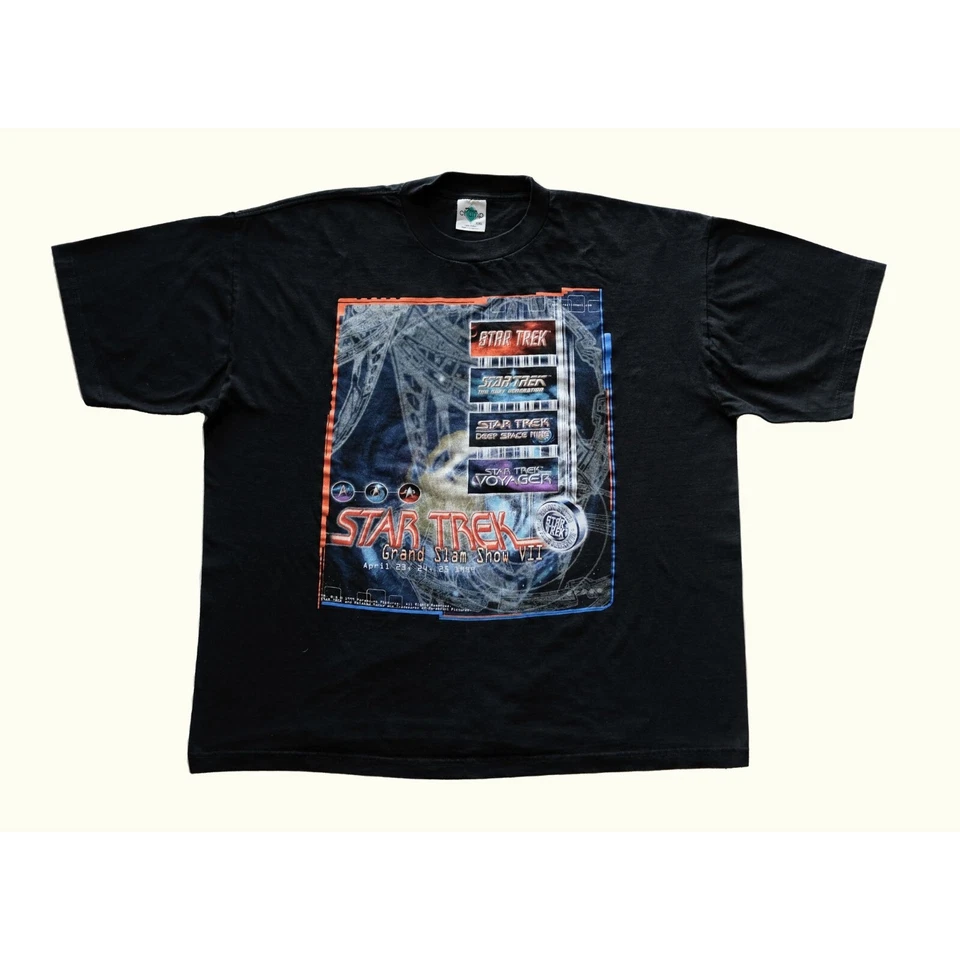 STAR TREK PARAMOUNT PICTURES VOYAGER SPACE VTG 90s MOVIE PROMO T SHIRT SZ XXL - Image 2 of 4