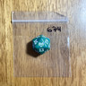 🎲 MTG d20 Spindown 20-sided Life Counter die dice - Kaldheim - KHM - Green 674