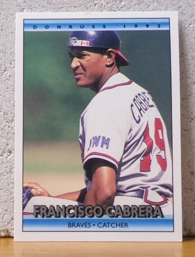 その他 baseball card BASEBALL CARD FROM VINTAGE PACK DONRUSS 1992 ATLANTA BRAVES