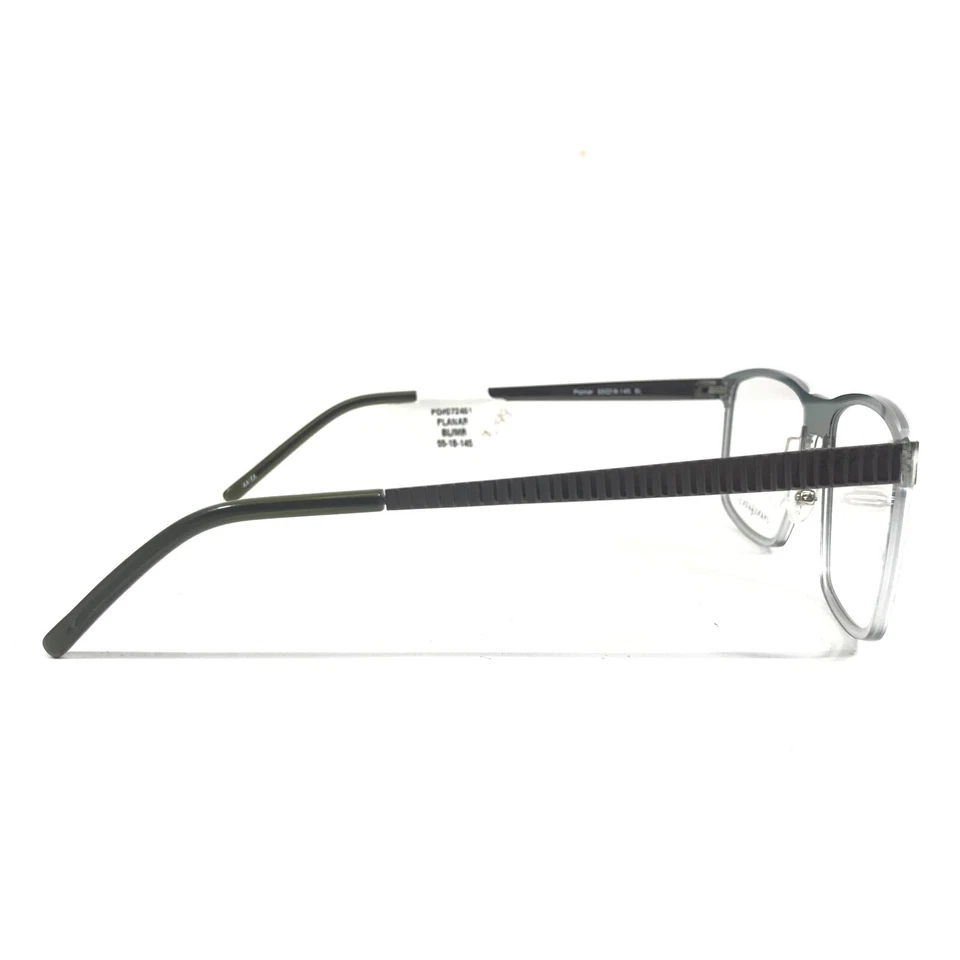 Jhane Barnes Eyeglasses Frames Planar BL Clear Gray Square Full Rim 55-18-145 - Image 3 of 4