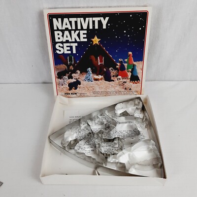 Fox Run Craftsmen Vintage Cookie Cutter Set ''Nativity Bake Set'' 1995 in Box