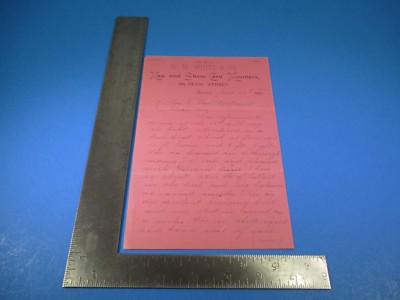 Antique 1900 W. W. White & Co. Map and Show Card Mounters Letterhead S5616