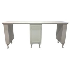 Double Manicure Desk - French Style Shabby Chic - supplied with glass top