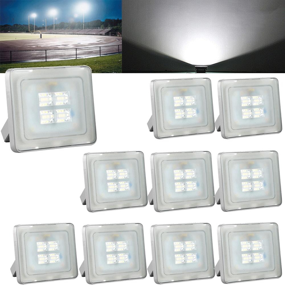 10X 10W Kaltweiß D6 LED Fluter Außen Strahler Lampe Flutlicht Scheinwerfer IP65 10X 10W Kaltweiß D6 LED Fluter Außen Strahler Lampe Flutlicht Scheinwerfer IP65