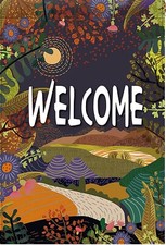 WELCOME FALL thanksgiving Outdoor Garden Flag Banner Double Sided 12.5 x 18
