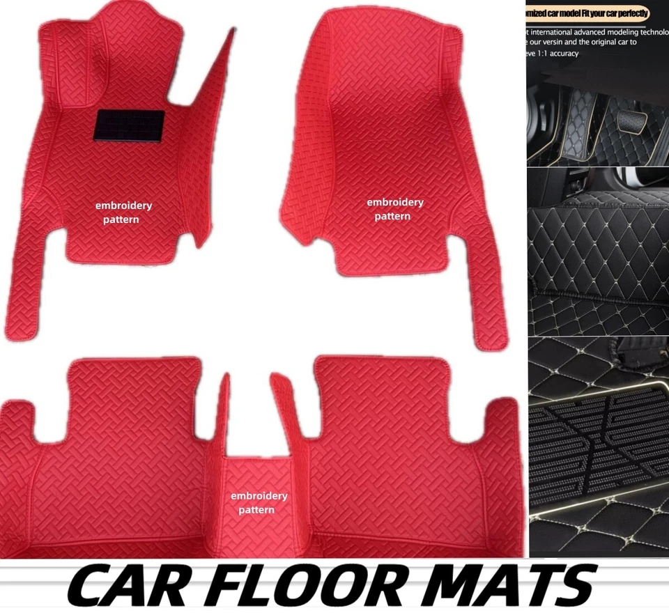 For Jeep Car Floor Mats Waterproof Liners Auto Rugs Custom PU Leather Luxury 3D - Imagem 2 de 4
